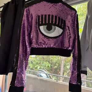 Chiara Ferragni Sequin Bomber Jacket